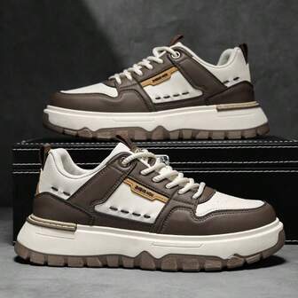 2025 New Autumn Men's Thick Sole Casual Flat Shoes, Versatile High-End Sporty Sneakers