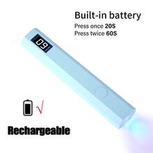 Portable Nail Dryer, USB Mini Nail Dryer Lamp, 180mAh Battery UV LED Nail Lamp, Suitable For Curing All Nail Gels, Applicable For Home Nail Salon - 彩色 - 查看 13