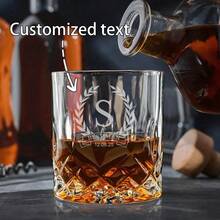 1 Pc Engraved Square Whiskey Glass, Customized Text Whiskey Glass, Gifts For Whiskey Lovers, Old Fashioned Bourbon Glass, Groomsmen Gift Idea, Groomsman - Best Man Gift, Wedding Shot Glasses, Bar Ware, Reusable, Multi-Functional, Ornamental, Stylish, Exquisite, High-Quality, Custom, Personalized, Unique, Ideal Gifts For Him, Ideal Gifts For Her, Her, Boyfriend, Girlfriend, Dad, Mom, Family, Friends, Son, Daughter, School Students, Workers, Youth, Office, Tea Room, School, Home,Brunch-Ready,Xmas Decoration,For Housewarming - Multicolor - View 8