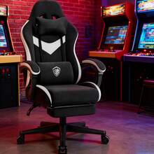 Gogoya Breathable Ergonomic Gaming Chair - Adjustable Backrest Footrest Waist Support For Home Office PC Setup - 黑色 - 查看 6