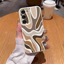 1 Ốp lưng điện thoại TPU họa tiết gợn sóng màu nâu cổ điển tương thích với điện thoại Apple // - trắng - Xem 4