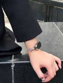 Un ceas de damă cu parfum Camellia, în stil vacanță de vară, cu o curea strălucitoare cu diamante. - Roz - Vizualizare 7