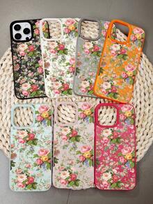 Floral Garden Bouquet Pattern Phone Case Cover With Colorful Roses Peonies Protective Design For Women Elegant Fashion Aesthetic Shockproof Scratch Resistant Compatible With Iphone 17Promax/17Pro/17AIR/17/16Promax/16Pro/16Plus/16/15Promax/15Pro/15Plus/15/14Promax/14Pro/14Plus/14/13Promax/13Pro/13/12Promax/12Pro/12/11Promax/11Pro/11/XSMAX/X/XS - Màu xanh Bạc hà - Xem 3