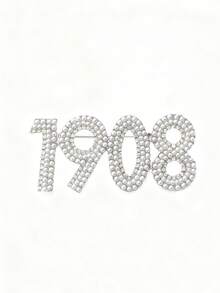 1 chiếc ghim cài áo hội nữ sinh năm 1913/1908/Trâm cài áo nữ năm 1908, phụ kiện trang sức độc đáo dành cho nữ. - trắng - Xem 4
