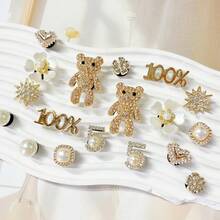 18 buc accesorii detașabile pentru încălțăminte, în formă de inimă, cu animale, stea și numere, casual, drăguțe, din plastic ABS, DIY, potrivite pentru exterior, plajă, casă, petrecere, sărbători, toate anotimpurile, cadou excelent pentru festivaluri, petreceri, zile de naștere