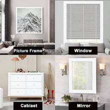 10M Black Wood Grain Mirror Frame Border Peel And Stick Wallpaper, Removable PVC Waterproof Bathroom Mirror Tape Sticker Trim, Kitchen Wallpaper Self Adhesive Decor Sticker 2x 393 - 2'' X 393'' + White - View 6