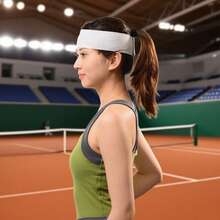 20pcs/50pcs/100pcs Disposable Sweat Absorbing Sports Headband, Breathable Non-Woven Fabric Elastic Headband For Running, Tennis, Badminton - White - View 10