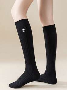 1 Pair Women's Over The Calf Socks, & Versatile, Suitable For Various Occasions, Cozy Socks - Multicolor - View 6