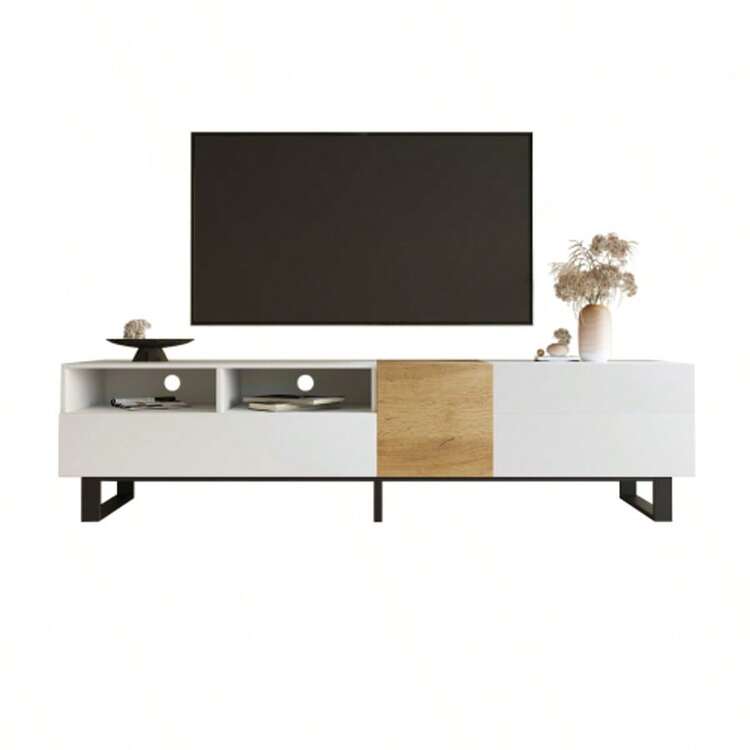 Coffee Tables - WHITE + WOOD + MDF+50-90INCHES - View 1