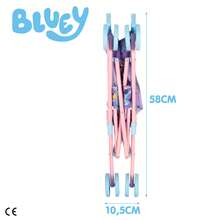 ColorBaby Bluey عربة دمية قابلة للطي بطول 53 سم من ، عربة ألعاب للأولاد والبنات، عربة على شكل مظلة مع حزام قابل للتعديل، مرخصة رسميًا من ، باللون البنفسجي - بلوي كاريتو بيبي - مشاهدة 8