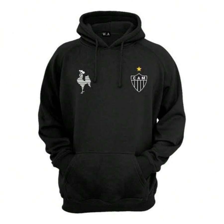Sweatshirt With Atlético Mineiro Galo Print. Excellent Quality. - 黑色 - 查看 1