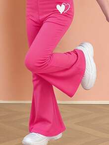 Conjunto de duas peças para meninas: camiseta e calça boca de sino elástica de corte justo, estilo europeu e americano, conjunto de verão moderno em várias cores, ideal para o dia a dia e viagens.