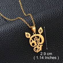 1件泰米尔语“唵”字印度教符号吊坠项链，女士女孩不锈钢印度宗教饰品 - 彩色 - 查看 17