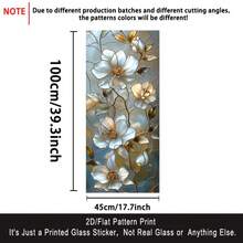 2D Flat Surface, 1 Piece Of Window Sticker, 2D Flat White Floral Art Pattern PVC Electrostatic Adsorption Window Film, Elegant And Light Luxury Style Home Decoration Window Film Decals For Living Rooms And Bedrooms, Artistic Atmosphere + Privacy Protection, Custom Sizes Available, Home Decoration, Floral Art Design, Glass Craftsmanship Texture, Durable Material, Electrostatic Adsorption Type, 2D Flat Surface, Window Art Decoration - 17.72*39.37吋(45*100公分) - 查看 9