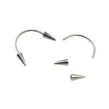 Japanese Dracula Demon Nail LASE-Up Stud Medical Steel Smile Nail Zombie Tooth Lace-Up Vampire Piercing Jewelry - vòng giữ silicon đơn - Xem 2