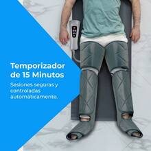 NK Elektrisches Beinmassagegerät mit Luftkompression – 6 Massageprogramme (vollständig/partiell), 4 Intensitäten, Wärmetherapie für bessere Durchblutung, Timer-Funktion, ideal zur Muskelentspannung und Regeneration, ergonomisch, für Zuhause oder Büro geeignet. - EU C-Typ Stecker (220-240V) - Übersicht 6