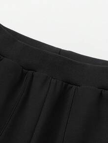 Balabala Kids Boys Fleece Jogger Pants, Autumn Winter 2025 Warm & Casual - Black - View 3