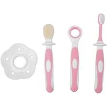 estilo3Pcs Cepillo de dientes para bebés Limpiador de lengua para bebés Conjunto de cuidado oral Cuidado para bebés de 0-36 meses, sin BPA(Rosado)Versión mejorada - 1 - Ver 9