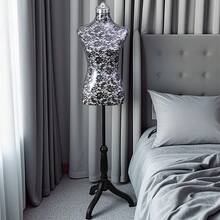 Clothing Store Flat Bust Mannequin Display Stand, Half Body Korean Style Female Garment Window Showcase Full Body Dummy Female Prop - Black and White - View 14