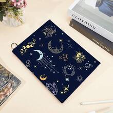 Tarot Stretchable Book Cover Divination Elements Moon Moth Washable Reusable Large Nylon Book Protector Elastic Notebook Wraps Suitable Most Hardcover Books - 塔羅牌彈性書套 - 查看 2