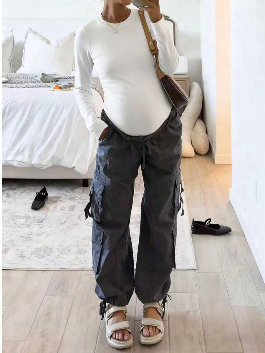 Maternity Bodysuit, Slim Fit, Versatile, Casual, Outdoor