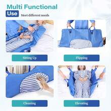 Prześcieradła ślizgowe Fanwer z wzmocnionymi uchwytami, 31,4*41,2 cala, wielofunkcyjne, do obracania i podnoszenia osób starszych i pacjentów - Wielokolorowe - Zobacz 4