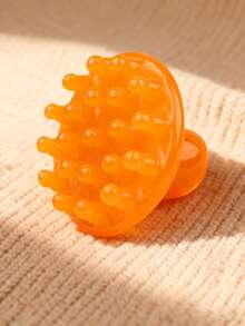 1 件装宽齿梳，头部按摩梳，可爱章鱼造型，树脂材质，圆齿设计，舒适头皮按摩，四种颜色可选。