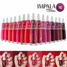 Kit com15 cores de Esmalte Impala - Tons Escuros e Vermelho Atacado Manicure Pedicure - Vermelho - Visão 7