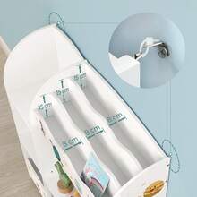 Estantería de Juguetes, Librería Infantil, Armario para Dormitorio con 2 Cajas para Juguetes, Sala de Juegos, Sala de Estar, Gris Paloma/Blanco/Blanco Nube - Blanco - Ver 5
