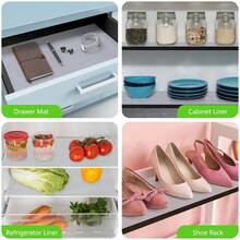 Non-Slip Draw Mat Shelf Liner Storage Pad Kitchen Cabinet Cupboard Drawer Mat - Clear - View 6