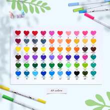 Ohuhu Markers For Adult Coloring Books No Bleeding 60 Colors Coloring Markers Water-Based Dual Tips Fineliner & Brush Drawing Pens Art Pens For Adults Sketch Journal - Maui - White - 60色 - 查看 3