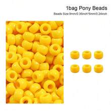 亚克力小珠子，用于制作珠宝首饰，塑料桶珠，DIY编织手链项链吊坠 - 亞克力小馬珠 - 查看 36