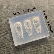 1个美杜莎头像硅胶美甲模具，3D立体哥特风格美甲模板 - 無色 - 查看 10