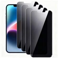 4PCS Anti-Spy Privacy Smartphone Screen Protector Scratch Resistant Tempered Glass Full Coverage Glass Flim Compatible With IPhone17 16 15 14 13 12 11 Pro Max XR X XS Max Plus Anti-Fingerprint Phone Protective Anti Spy Glass Mobile Screen Protector Film - Black-4PCS - View 20