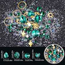 6 Wheels Mixed Sparkle Nail Art Rhinestones Diamonds Crystals Butterfly Beads Artificial Pearls Gold Silver Nail Studs Gems Metal Hollow Rivets Charms (Micro Caviar Beads Kit) - 微型魚子醬珠套裝 - 查看 4