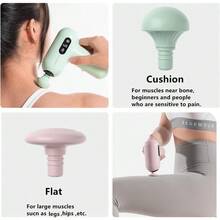 Massage Gun Deep Tissue Muscle Massage For Pain Relief Fascia Gun With 4 Massages Heads Electric Portable Hand Held Massager Gun For Back Body Sore Muscles Pain Relief Gifts Office Home Athletes Pink - LightPink - View 6