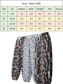 Y2K Womens Camo Trousers Fashion High Waisted Design Baggy Casual Stretchy Street  Sweatpants With 2 Pockets - 迷彩-3 - 查看 3
