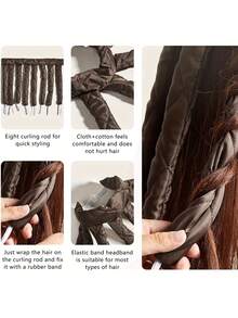 Octopus Shaped No-Heat Hair Curler Wand With Soft Octopus Design, No-Heat Hair Curling Tool For Overnight DIY Hairstyles