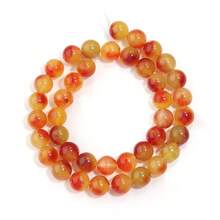 1 hạt đá mã não đỏ tự nhiên 4/6/8/10/12mm hạt rời thủ công thời trang DIY, thích hợp làm vòng tay, vòng cổ, trang sức, dây đeo điện thoại, móc khóa - Ngọc mã não - Xem 9