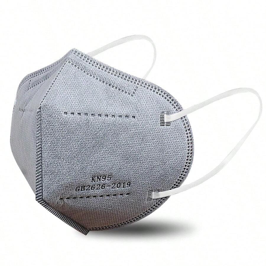 KN95 Face Mask 50 PCS Breathable Protection Masks Individually Wrapped 5-Ply KN95 Black Masks Cup Dust Safety Masks - Grey - View 1