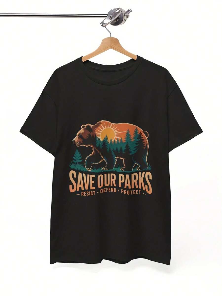Save Our Parks Shirt – National Park Conservation T-Shirt, Nature Activist Resist Uni Tee,This Fun Printed Casual T-Shirt Is The Perfect Gift For Valentine's Day/Christmas - 款式19 - 查看 1