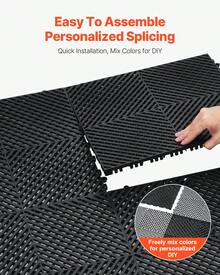 Parking Pad - 15,7 * 15,7 pouces noir 24 pièces 0,75 pouces - Voir 5