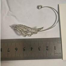 1 Paar Hip Hop Diamant Engel Flügel Ohrmanschette, Clip-On, modischer Clip-On Schmuck für Damen Tägliche Accessoires