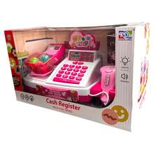 Juguete Caja Registradora Didáctica con Sonido, Accesorios de Super Mercado Dinero Didáctico - Rosa Roja - Ver 4