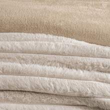 cobertor super grueso everest reverso borrega Matrimonial xl jumbo vianney pelo alto invierno cálido - Champán - Ver 3
