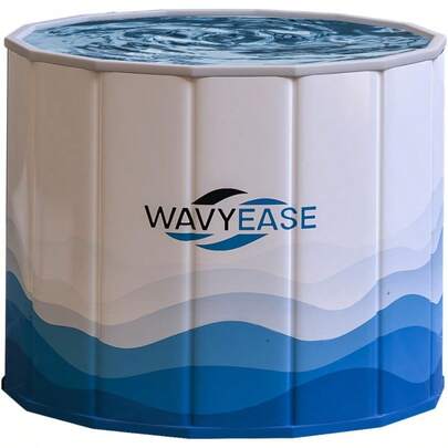 Portable Foldable Bath Tub For Adults 31.5L X 26H - Collapsible Cold Plunge Tub For Recovery And Muscle Relaxation - Compact Soaking Bath Tub Fits In Shower Stall Or Outdoor Space - Ideal For Athletes Seeking Post-Workout Therapy And Home SPA Experience - White
