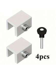 2pcs Metal Adjustable Sliding Door Lock With Keys - Vertical Security Door Lock For Pets, No Assembly Required, No Battery Needed - Multicolor - View 14