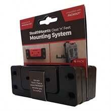 Cleat 'n' Feet Mounting System 4 Pack Tool Box Storage System Mount Anywhere Compatible With Milwaukee Packout - Black - View 3