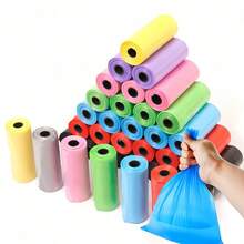 75个/5卷尿布垃圾袋，纯色，方便用于户外婴儿车、汽车、客厅、浴室等场所的婴儿护理，可悬挂在婴儿车上，是送给孩子的圣诞礼物。