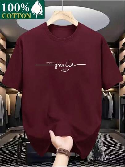 Camiseta Unissex HAPPY – Espalhe boas vibrações por onde passar!  Verão  Outono / Inverno    Ajuste Regular